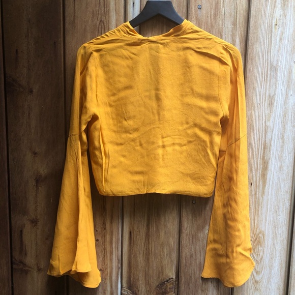 Forever 21| Light Orange Long Sleeve Shirt - Picture 2 of 2